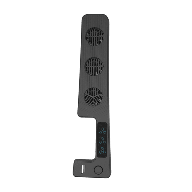 Ventilador Refrigeración Silencioso Consola Juegos, Accesorio 9500RPM, Ventilador Refrigeración Trasero, 3 Configuraciones Velocidad Ventilador para Slim Consola, Color Negro