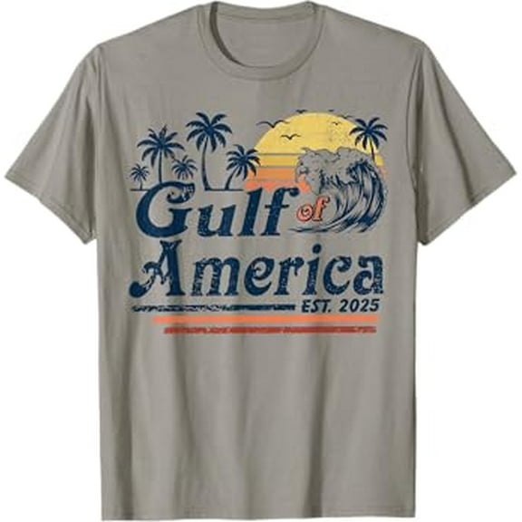 Gulf Of Us America Est 2025 Retro Vintage Birthday Gifts Beach Hot Trending Vintage T-Shirt Unisex S To 5Xl