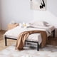 thumbnail image 1 of 12-pulgada tamaño completo-size metal platform marco cama, noise-free mattress foundation steel slats, heavy-duty marco cama almacenamiento, 1000 lbs capacity, no box spring required - negra, 1 of 8