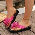 thumbnail image 6 of CQONEPT Flower Flip Flops for Women with Arch Support Comfortable Slip on Slippers Walking Sandals Slides Casual Lightweight Dressy Slippers Hot Pink 40, 6 of 6