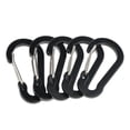 thumbnail image 2 of Clips de Mosquetón de 5 Piezas Soledad Llavero Hebilla Aluminio Negro, 2 of 10