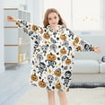 thumbnail image 5 of joogoo Wearable Blanket Hoodie for Cute Pumpkins Skull Flannel Sherpa Pocket 3-14 YR S, 5 of 7
