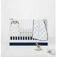 thumbnail image 5 of Bacati - Tribal Mint/Navy Feathers Buck Triangles Muslin Boys Crib Bedding Set, 5 of 7