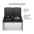 thumbnail image 4 of EKO Essential Kitchen Trash Can, 16 Gallon Stainless Steel Recycling Garbage Bin, Silver with Sample Trash Bags Included, 4 of 10