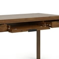 thumbnail image 3 of Simpli Home Hollander SOLID WOOD Contemporary 60 inch Wide Desk in Medium Saddle Brown, 3 of 8