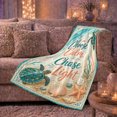 thumbnail image 6 of Choose Calm Sea Turtle Coastal Design, Cozy Friendship Quote Scene, Warm Flannel Blanket for Living Room and Reading Nook, Art Lovers Friendship Gift, Artistic Home Decor, 6 of 9