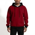 thumbnail image 2 of Fall Winter Hooded Sweatshirt For Men Contrasting Color Sweatshirt Sports Casual Jacket,Size S-2XL, 2 of 5