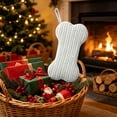 thumbnail image 4 of Dog Christmas Stocking, Knit Christmas Stocking for Dogs, Bone Shape Dog Stocking Christmas Large Pet Stockings Hanging Dog Christmas Stocking for Dogs Cats Pets, 4 of 6