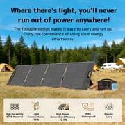 SAGEPEAK 300W Foldable Solar Panel, Portable Solar Charger Upgraded One-Piece with Adjustable Stand, IP65 Waterproof for Home, RV, Camping, Off Grid Power Station