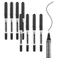 thumbnail image 2 of Bolígrafos de tinta negra, paquete múltiple de bolígrafos de gel negros de 0,5 mm, paquete de 8 bolígrafos de tinta negra líquida, bolígrafos de secado rápido, bolígrafos para escribir, tomar notas,, 2 of 8