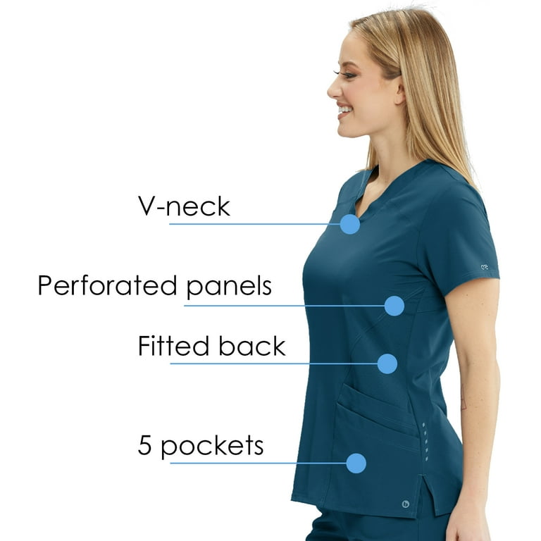 Barco ONE : 5106 V Neck Scrub Top For Women