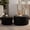 Black + MDF + Modern, variant on Luckynote Nesting Coffee Table Set, Round Scalloped Modern Design, Curved Edge Space-Saving for Living Room, White