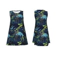 thumbnail image 7 of Naloa Cartoon Dinosaur Print Women's Summer Spring Casual Beach Sundress,Vacation Sleeveless Tank Crewneck Loose Dresses, 7 of 7