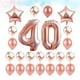 thumbnail image 3 of KAKOWELY Juego de 24 globos decorativos de 40 años con látex natural, película de aluminio y lentejuelas para fiesta de cumpleaños., 3 of 4