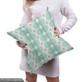 thumbnail image 4 of Retro Upholstery Fabric by the Yard, Geometric Pattern in Vintage Style Symmetric Rounds Thin Lines, Decorative Fabric for DIY and Home Accents, 2 Yards, Seafoam Pale Pink White by Ambesonne, 4 of 4