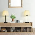 thumbnail image 4 of HAITRAL Contemporary Black Bedside Metal Table Lamp, Set of 2, 4 of 7