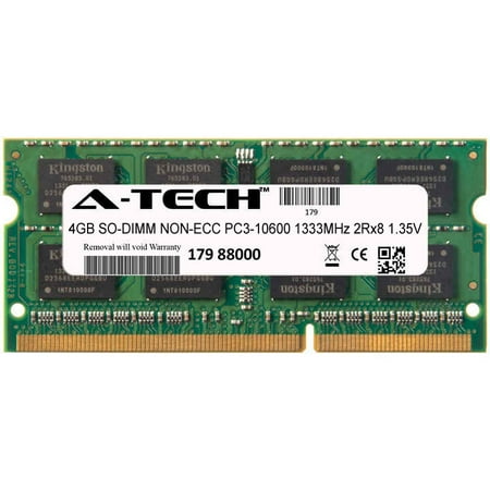 1333 Mhz Module Single 4GB Module PC3-10600 1333MHz 1.35V 2Rx8 NON-ECC DDR3 SO-DIMM Laptop 204-pin Memory Ram ()