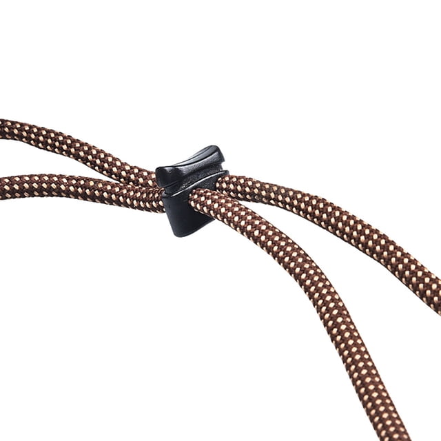 YOSADIER 5Jgo Clip Ajustable Para Cuerdas Doble Agujero En Plástico Negro Para Uso En Bolsas Y Deportes