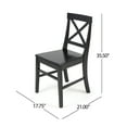 thumbnail image 6 of GDF Studio Earnest Farmhouse Acacia Wood Dining Chairs, Set of 2, Black, 6 of 10