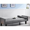 thumbnail image 5 of 72" Futon Sofa Bed,Upholstered Folding Futon Fabric Couch,Recliner Twin Size Futon Bed Removable Armrests,Modern Sofa for Compact Living Space,Apartment,Gray, 5 of 11