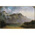 thumbnail image 3 of William Charles Piguenit 18x13 Black Modern Framed Museum Art Print Titled - Mount Olympus, Lake St Clair, Tasmania, the Source of the Derwent (1875), 3 of 5