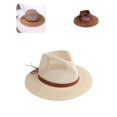 thumbnail image 1 of Strap Decor Adjustable Drawstring Hollow Out Cowboy Hat Man Breathable Holes Straw Sunshade Hat Adult Headwear, 1 of 8