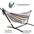 thumbnail image 3 of Double Hammock with Stand, 450lb Capacity, Steel Frame with Carry Bag and Anti-Roll Balance Beams, 3 of 8
