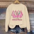 thumbnail image 4 of Wancir Womens' Christmas Sweatshirt Merry and Bright Shirts Plaid Christmas Trees Graphic Pullover Long Sleeve Tops, 4 of 7