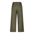thumbnail image 5 of Kaemgyyd Work Trousers for Women Comfy Lounge Wide Leg Cropped Trousers High Waisted Work Business Pants with Pockets, 5 of 7