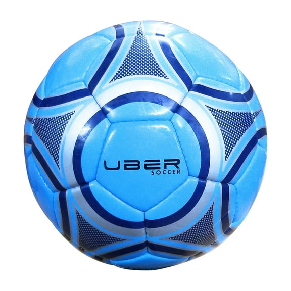 Uber Soccer Soccer Ball, Size 5, Blue and Silver