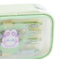 thumbnail image 3 of Large Capacity Pencil Case Transparent Window Cute Cartoon Pattern Waterproof Stationery Pouch for Home School Office Green, 3 of 3