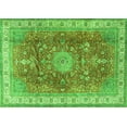 thumbnail image 1 of Ahgly Company Indoor Rectangle Medallion Green Traditional Area Rugs, 7' x 10', 1 of 1