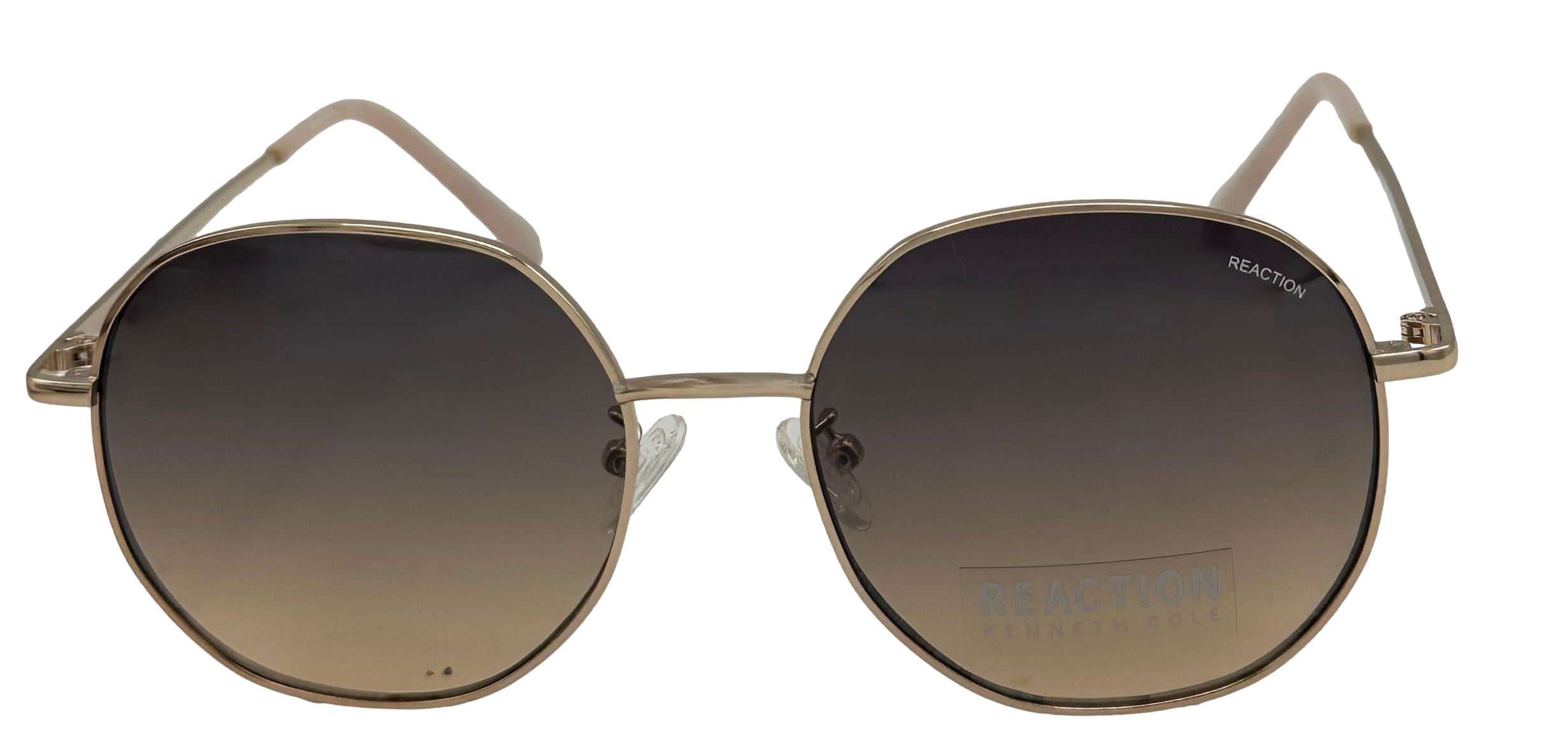 Kenneth Cole Reaction Men's Round Gold Metal Gradient Sunglasses