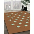 thumbnail image 3 of Ahgly Company Machine Washable Indoor Round Transitional Mahogany Brown Area Rugs, 7' Round, 3 of 7