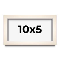 10x5 Frame White Wheat Solid Wood Picture Frame | Moulding Width 0.75 Inches | Interior Depth 0.5