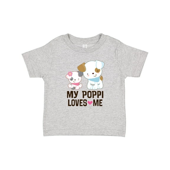 Inktastic My Poppi Loves Me Granddaughter Girls Baby T-Shirt