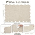 thumbnail image 2 of Scalloped Felt Bulletin Board Picture Display Felt Pin Board with Double Sided Adhesive Backing,23.62*15.75*0.35in, 2 of 11
