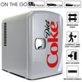 thumbnail image 5 of Diet Coke 6 Can Mini Fridge 4L Mini Electric Cooler Warmer Portable 12V Car Cooler Gray, 5 of 8