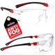 thumbnail image 1 of Gafas de seguridad NoCry, transparentes, antivaho, resistentes a los arañazos, paquete de 10, 1 of 8