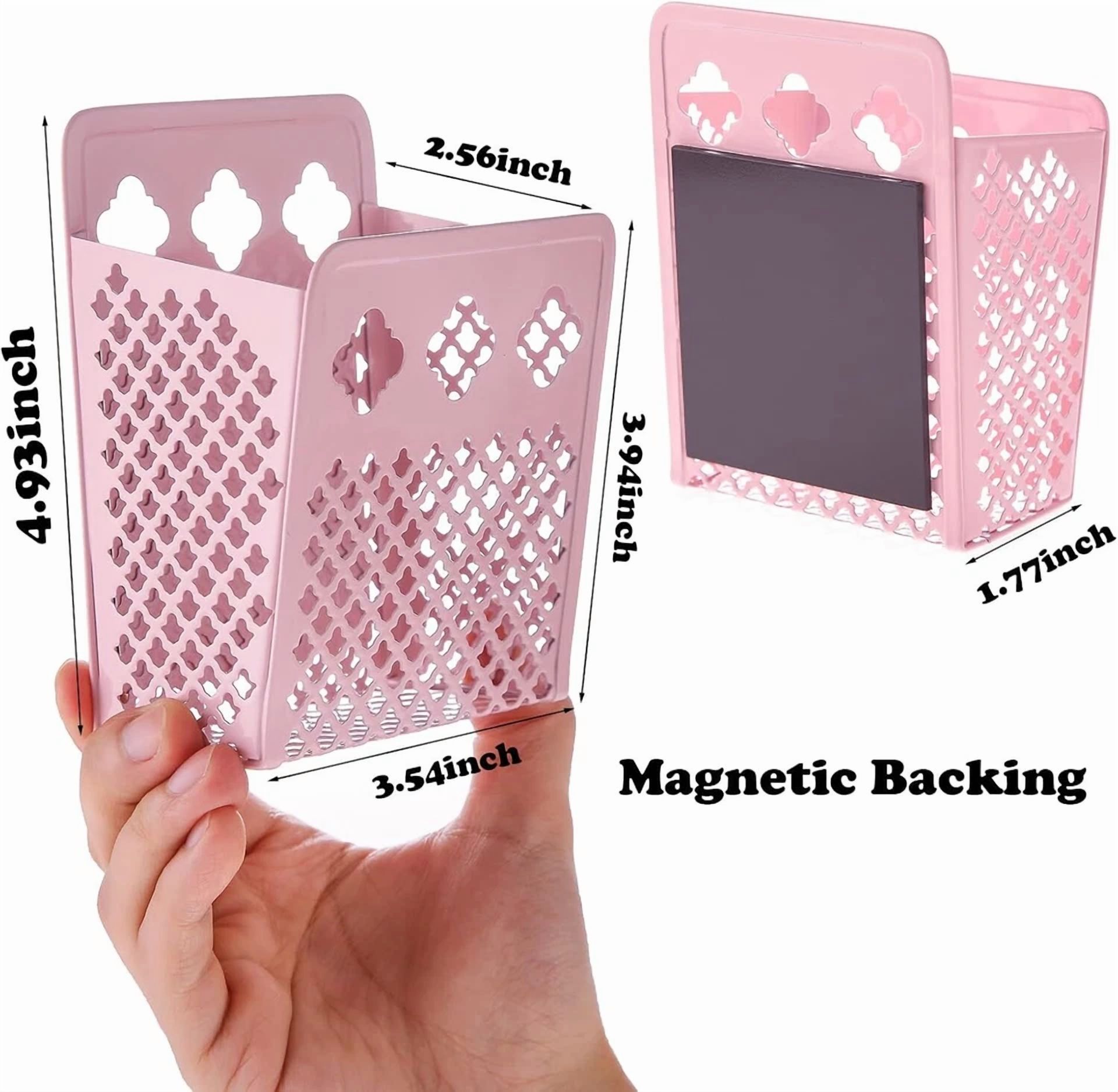 CRESTIN- Pen Holder, Mesh Metal Strong Magnet Dry Erase Marker Holder Pencil Organizer Sm