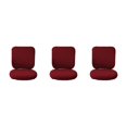 thumbnail image 3 of Baohd Computer Chair Cover Swivel Chair Cover Rotating for Chair Wine Red Backrest + Cushion Cover 3Set, 3 of 6