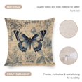 thumbnail image 4 of Outdoor Pillows for Patio Furniture French Postcard Butterfly Floral Blue Pillow Protector 18"x18" French Country Farmhouse Pillow Cover Couch Pillows for Iiving Room, 4 of 7