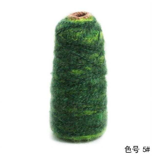 Nvzi Hilo de lana acrílica de felpa suave para hacer cabello de muñecas, tejer a crochet, fieltro de lana cardado, lana de oveja, mecha, fibra (50 g, A249)