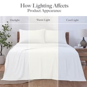 Modern Threads 3-Piece Solid White Microfiber Bed Sheet Set, Twin