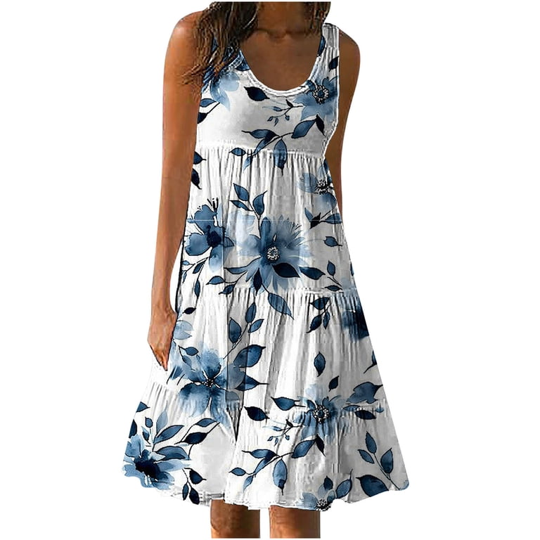blue dress for baby girl Ocean Stripe Drape Dress