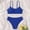 Blue, variant on RTKFRFLM Girls Bandeau Bikini Set 2-Piece Solid Color Cute Bathing Suit for Kids Blue 10 Years