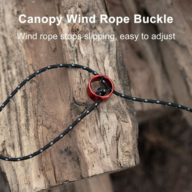 LJNYFDC Tent Rope Tensioner 10Pcs Tent Wind Rope Buckles Rustproof Durable Polished Surface Compact and Portable Tent Rope Tensioner Rings for Secure Camping Setup
