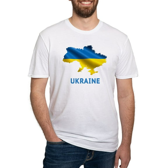 CafePress - Cool Ukraine Flag Ukrainian Pride Native H T Shirt - Fitted T-Shirt, Vintage Fit Soft Cotton Tee