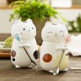 thumbnail image 4 of Cute Cat Ceramic Cup 3D Fun Coffee Cup with Cover and Stirring Spoon Creative Birthday Gift, Couple Cup, 4 of 4