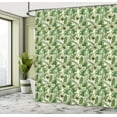 thumbnail image 5 of Ambesonne Leaves Shower Curtain, Hawaiian Elements in Green, 69"Wx70"L, Green Cream Pale Green, 5 of 5